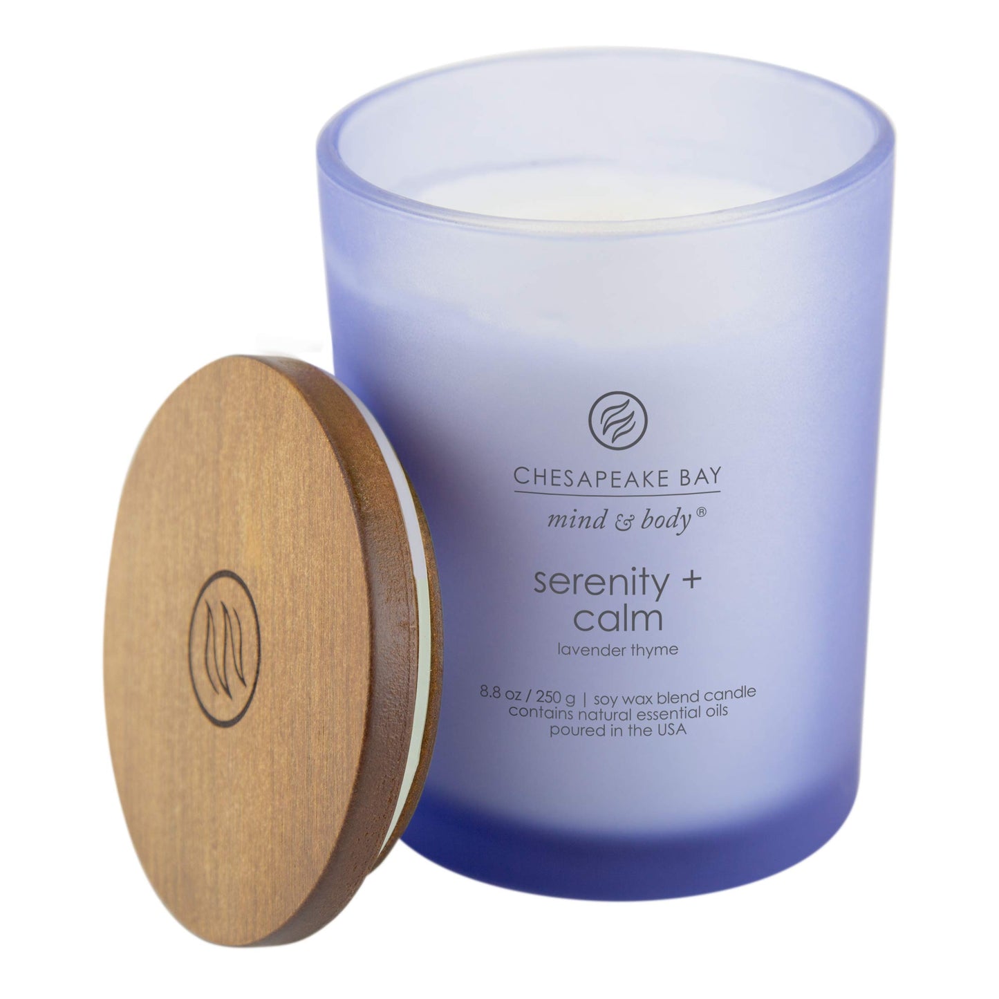 Chesapeake Bay Candle Scented Candles, Serenity + Calm (Lavender Thyme) & Peace + Tranquility (Cashmere Jasmine), Medium (2-Pack)