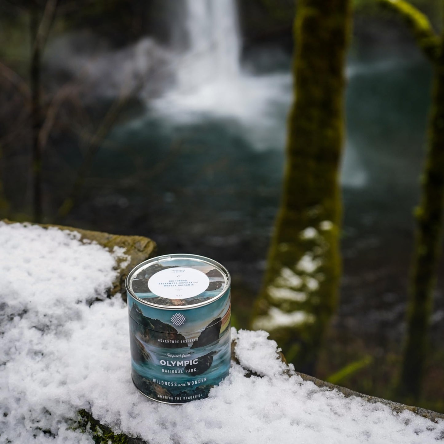 Ethics Supply Co. Olympic National Park Candle - Luxury Scented Candle, Driftwood, Cedarwood & Woodsy Balsamic, 55-Hour Burn Time, Clean Wax, Phthalate-Free, Cruelty-Free - 12oz