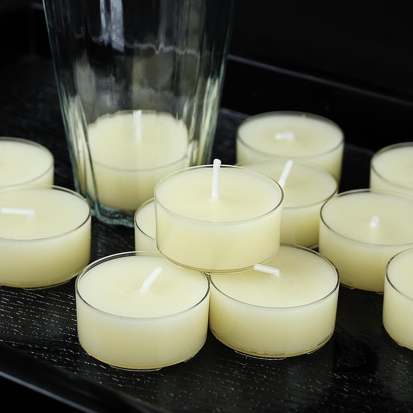 JONERAY 16 Packs Natural Beeswax Tealight Candles,4 Hour Extended Burn Time,Dripless & Smokeless Beeswax Candles (Ivory)
