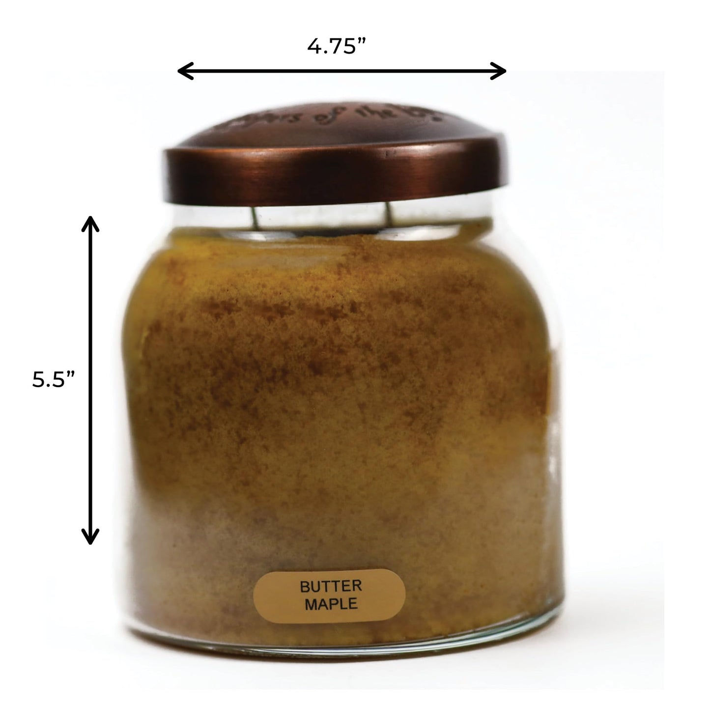 A Cheerful Giver - Butter Maple - 34oz Papa Scented Candle Jar with Lid - Keepers of the Light - 155 Hours of Burn Time, Gift for Women, Brown