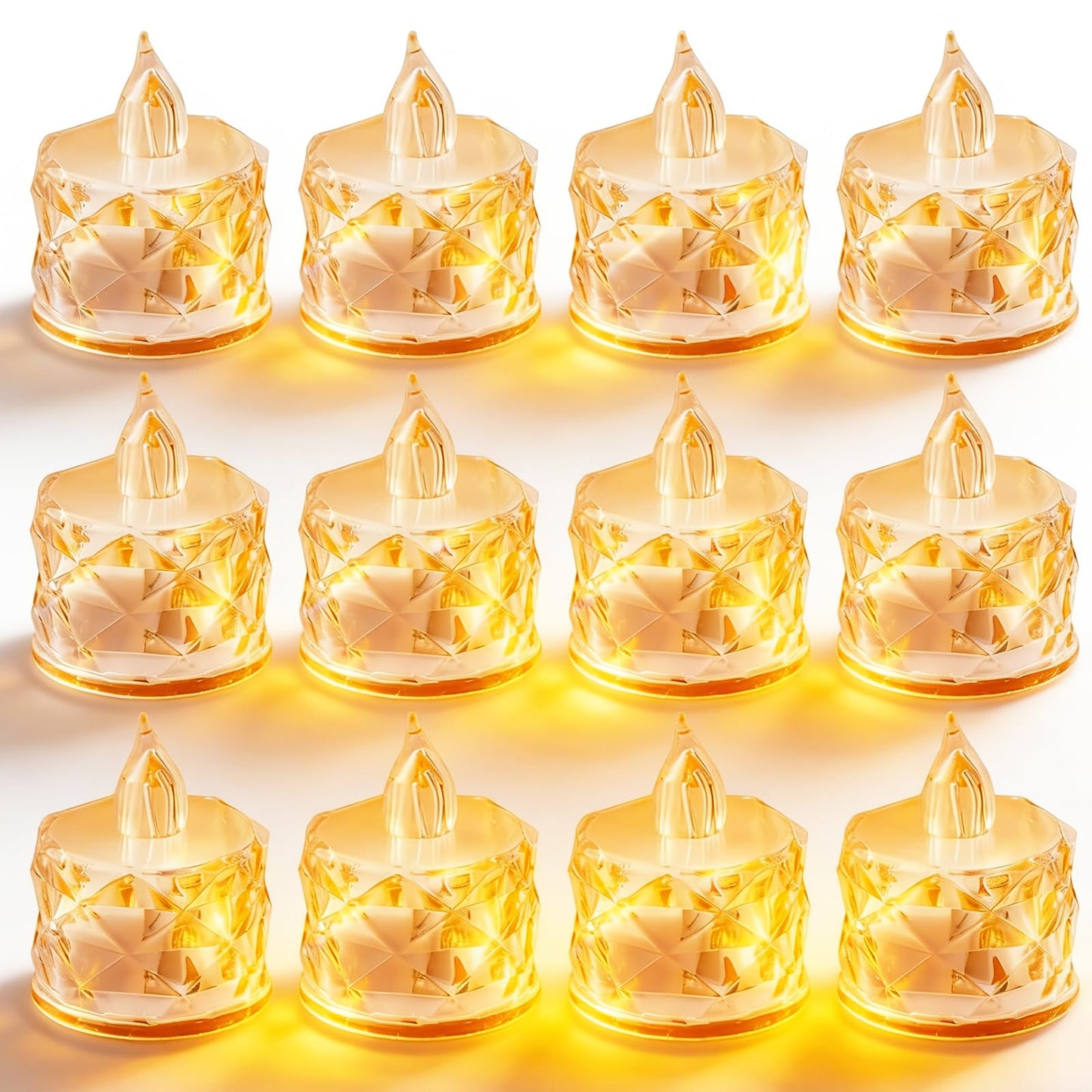 AYMXZT 24PCS Flameless LED Candles - Battery Operated Votive Lights for Wedding Centerpieces, Holiday Tablescapes, Yoga Studios - Safe Tabletop Decor for Dinner Parties & Home Ambiance Lighting