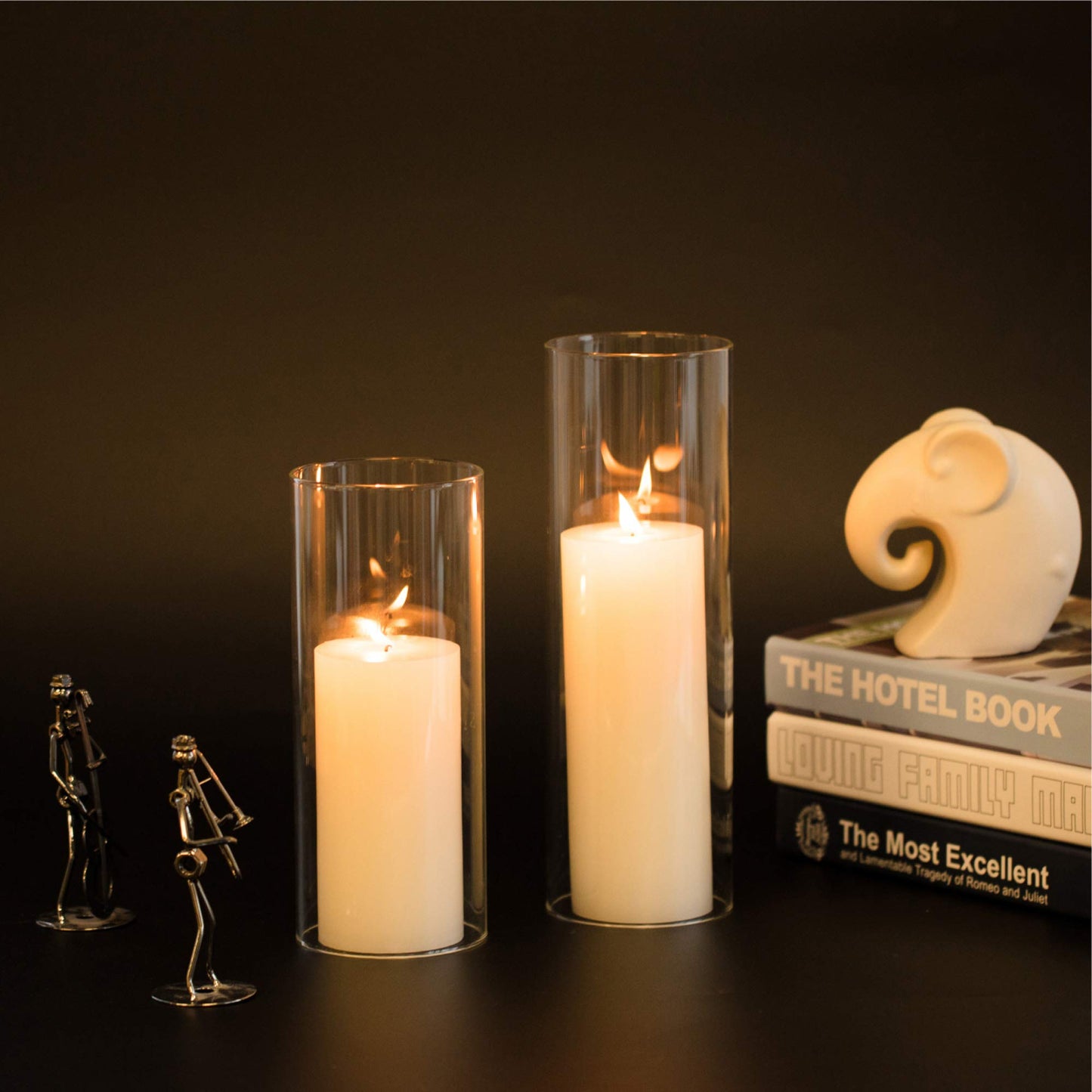 WGVI Hurricane Candle Holder Sleeve, Wide 3", Height 14", Clear Glass Cylinder Candleholder, Chimney Tube, Open Ended Candle Shade, 12 Pieces Bulk