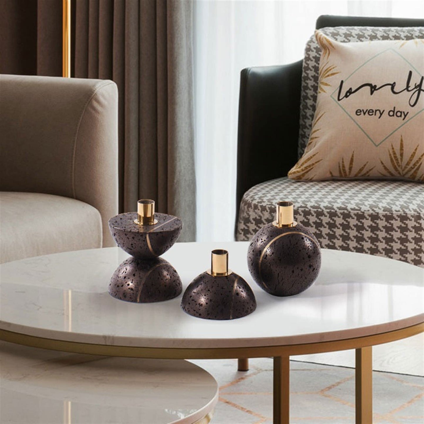 Candlestick Holders Modern Luxury Marble Candlestick Interior Decoration Table Center Decoration Party Decoration Fashion Ornaments Candle Holders