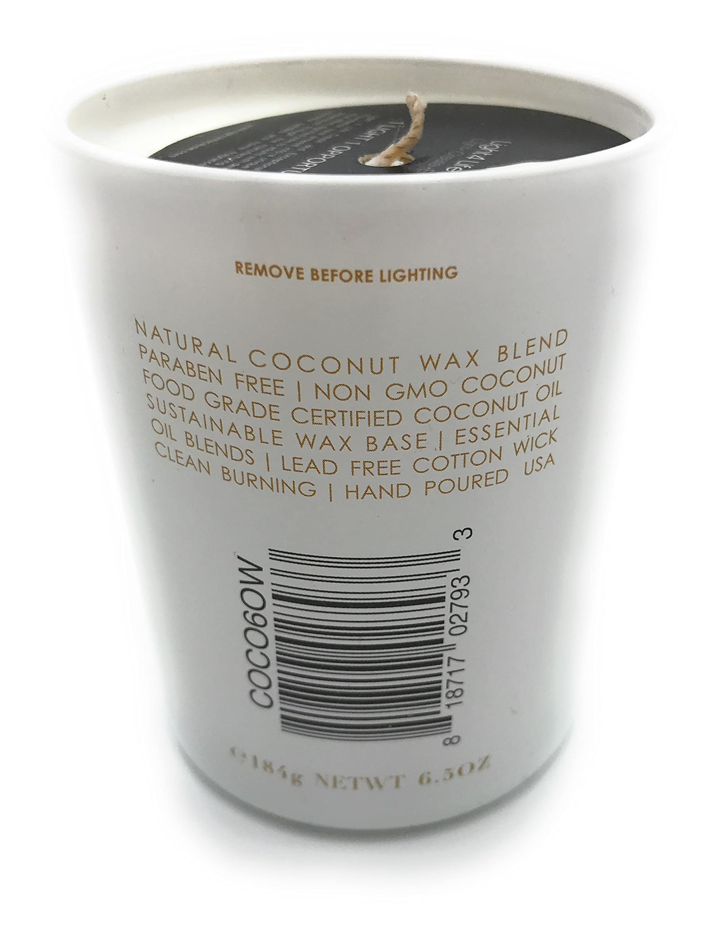 COCO by Stone 6.5oz Candle, Coconut Apricot Wax Candle for Home (Oud Wood) Home Fragrance Products, 1 Wick Candle, Enhance Indoor Aroma, Vegan & Cruelty-Free, Clean Burning and Hand Poured Candle