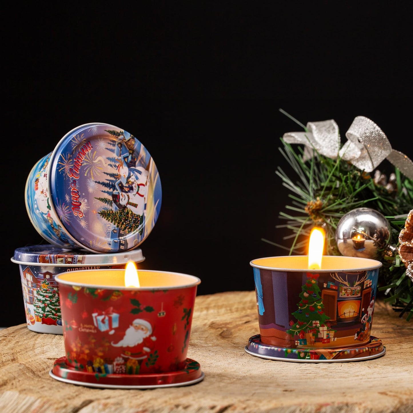 HOFOGOTOWIN 18 Pack Scented Candle Sets | Merry Christmas Aromatherapy Traverl Jar Candles | Soy Wax Candle Sets with 10% Essential Oils for Home and Travel |Gift Sets for Christmas Women