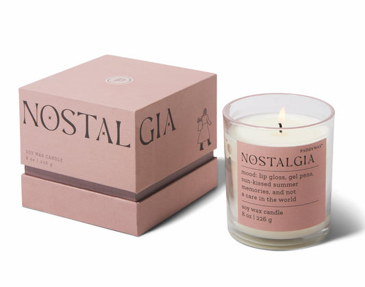 Paddywax Scented Candles Mood Collection Fragrant Boxed Candle in Glass Vessel, 226g, Nostalgia