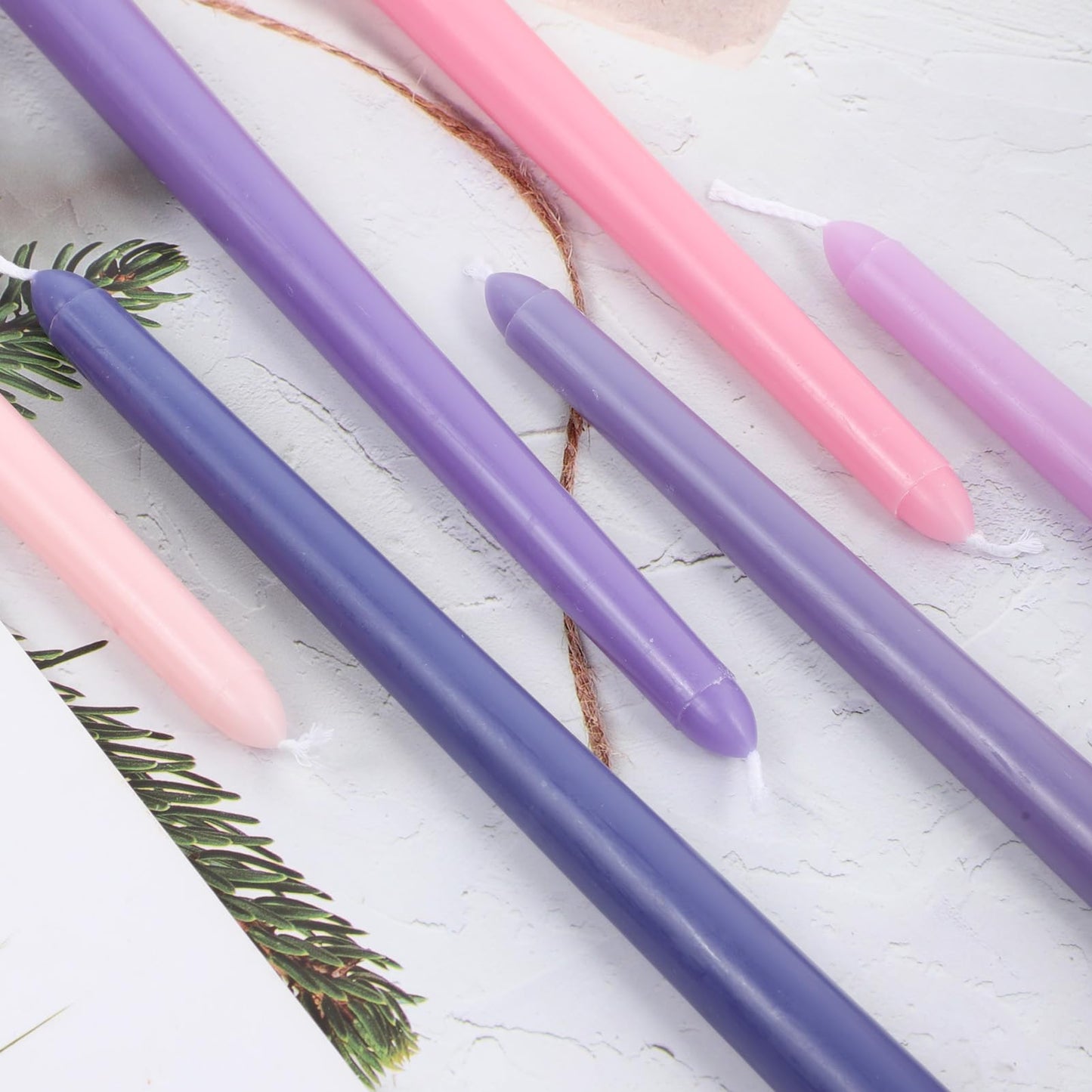 12 Inch Taper Candles Set of 6 Unscented Long Burning Smokeless Long Tall Tapered Candles for Candlesticks Sticks Wedding Home Christmas Decor Dinner