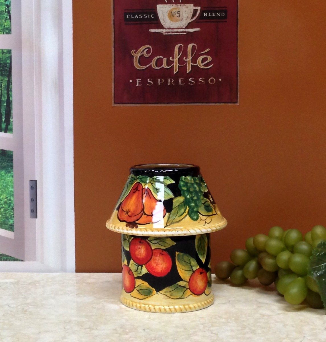 Casa Cortes Barcelona Collection Hand-Painted (#60 Candle JAR Holder)