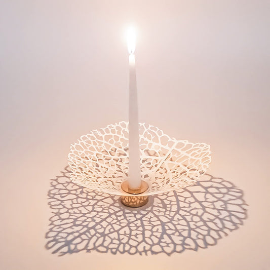 OShadow Leaf Candleholder - Candle Sticks Holder Decor for Coffee Table Decor - Decorative Candle Holders for candlesticks - Flower Shaped Candle Holder - Taper Candles - Leaf Decor for Shelf Decor