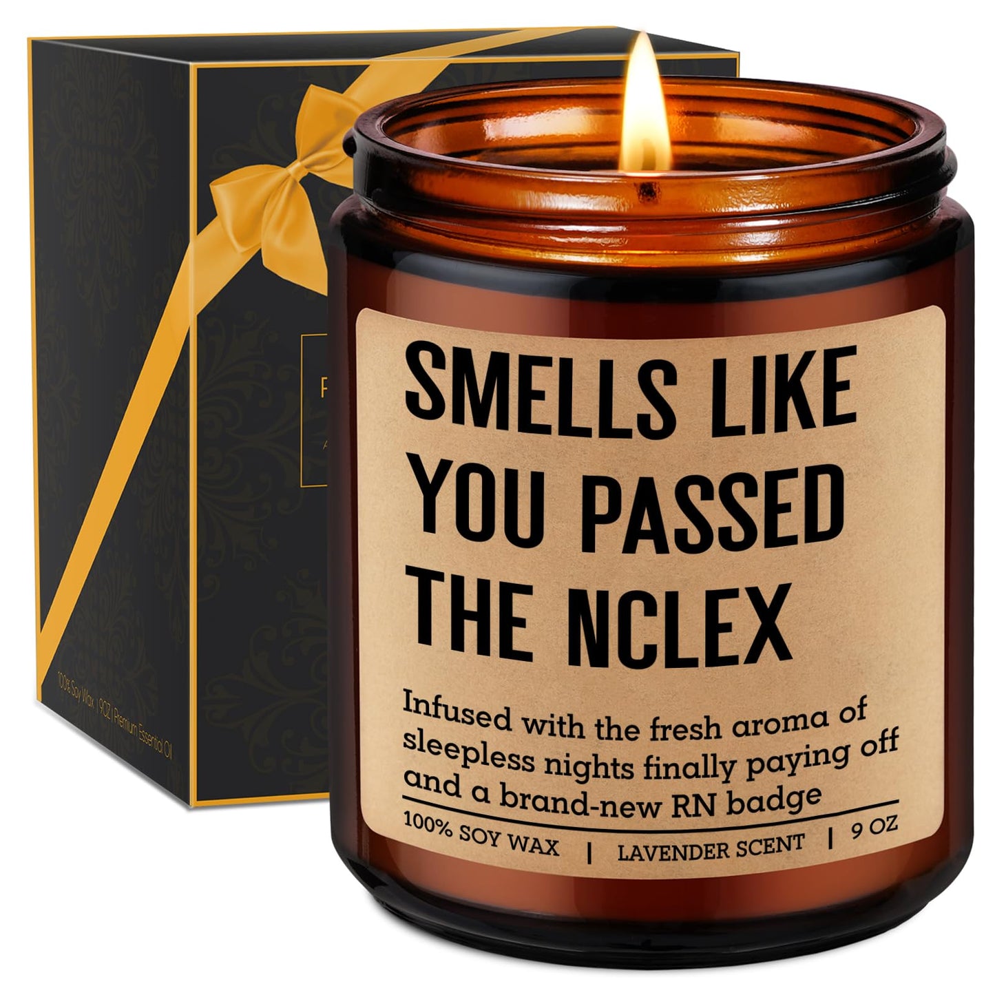 Miracu Candle, Passed The NCLEX, New RN Gifts for Nurses, Registered Nurse Gifts for Women Men, Funny Passing Board Exam, Graduation, Future RN Congratulations Presents Ideas for Nursing School Grad