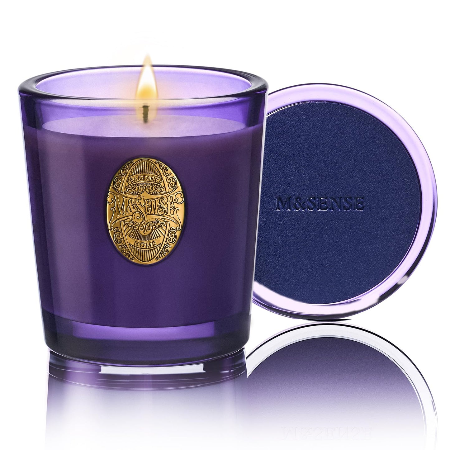 M&SENSE Natural Strong Soy Candle | Berry Rose & Purple | 9.2 oz, 50H Burn Time | Luxury Scented Candle for Relaxation, Gifting, Home Décor | Ideal for Bedroom, Office, Party Ambiance