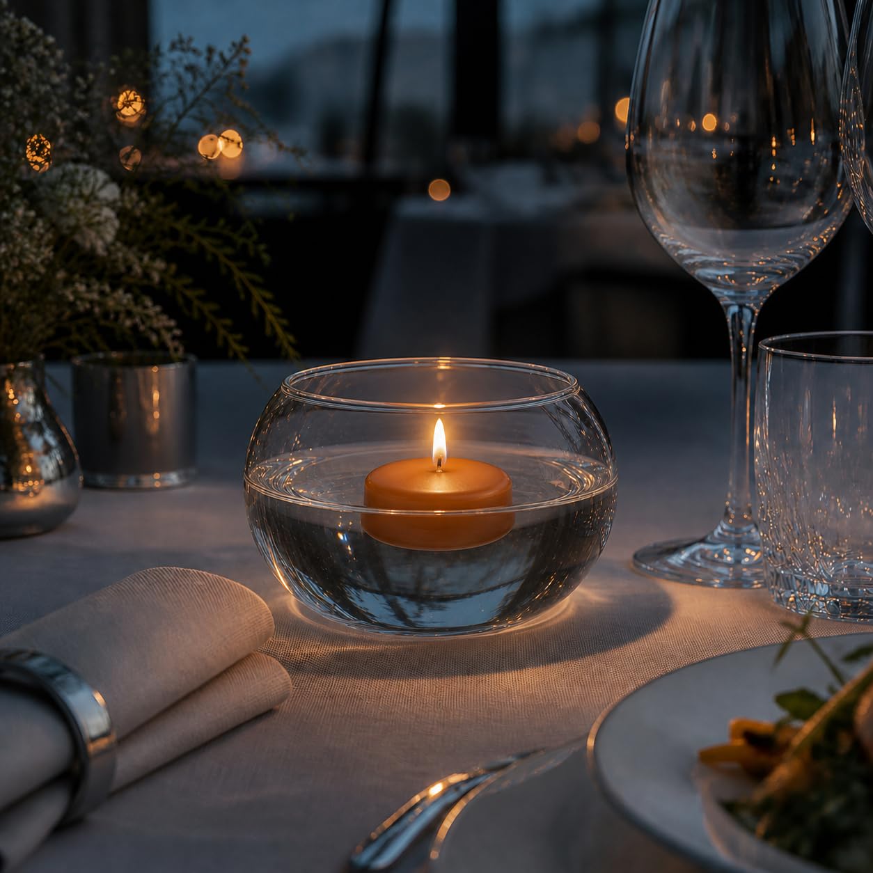 yummi Case of 18 3" Toffee Floating Candles