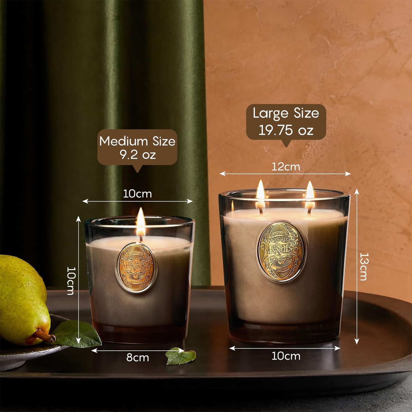 M&SENSE Natural Soy Candle | Crisp Chill & Black | 9.2 oz, 50H Burn Time | Luxury Scented Candle for Him,for Relaxation, Gifting, Home Décor | Ideal for Bedroom, Office, Party Ambiance