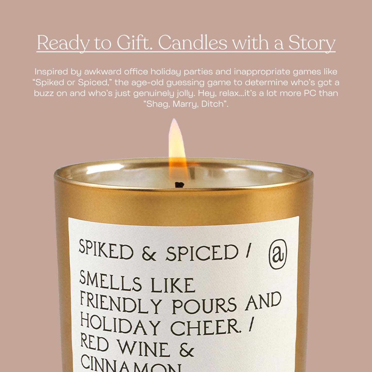 Anecdote Candles ‘Spiked & Spiced' Coconut Soy Wax Candle Jar | Premium Hand Poured & Long Burning | Red Wine & Cinnamon Scent | Phthalate-Free | for Home, Office, Gift - 9 Oz