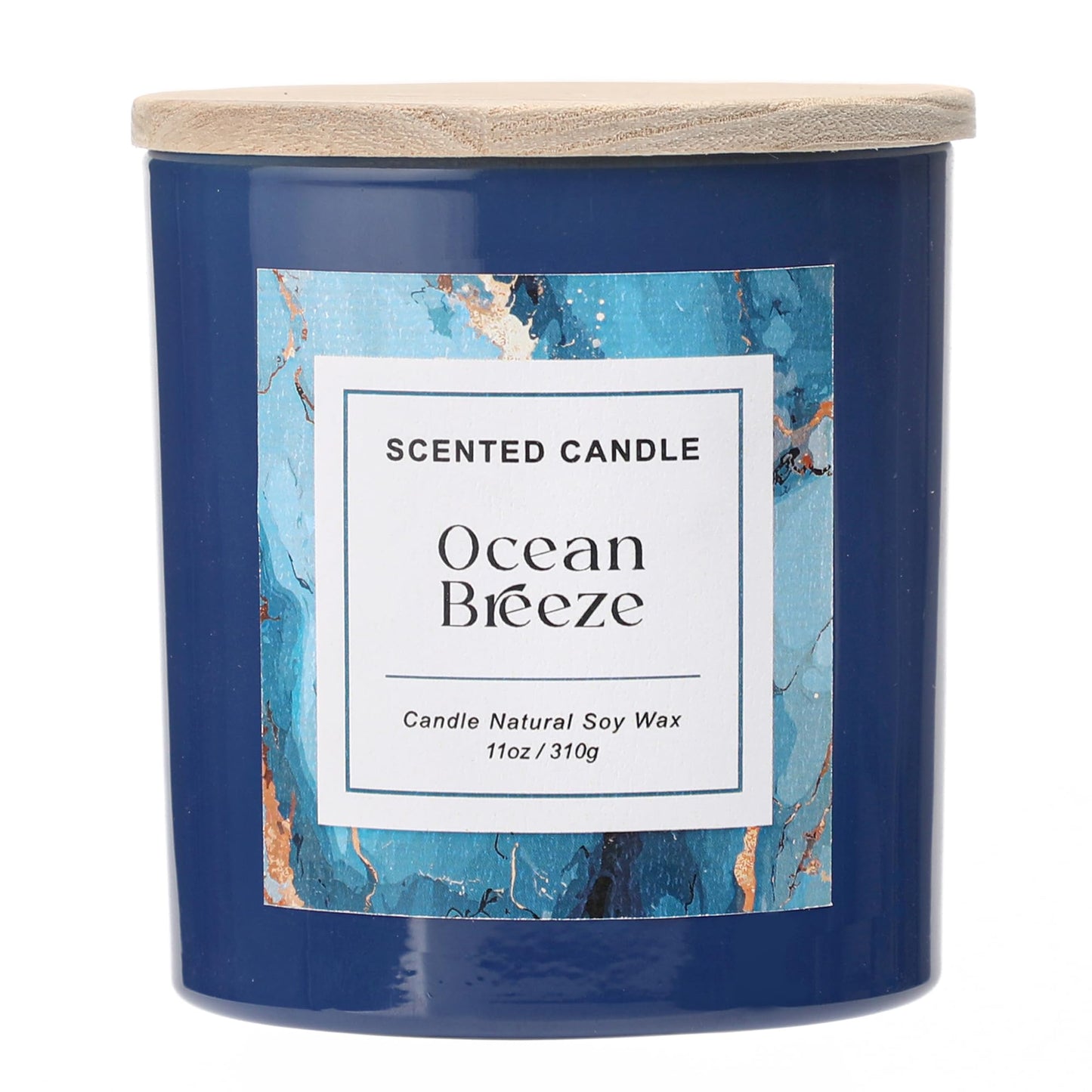 Ocean Breeze Candle,Summer Scented Candle,Natural Soy Wax Candles for Home Scented,Candle Gift for Women Men,11 oz
