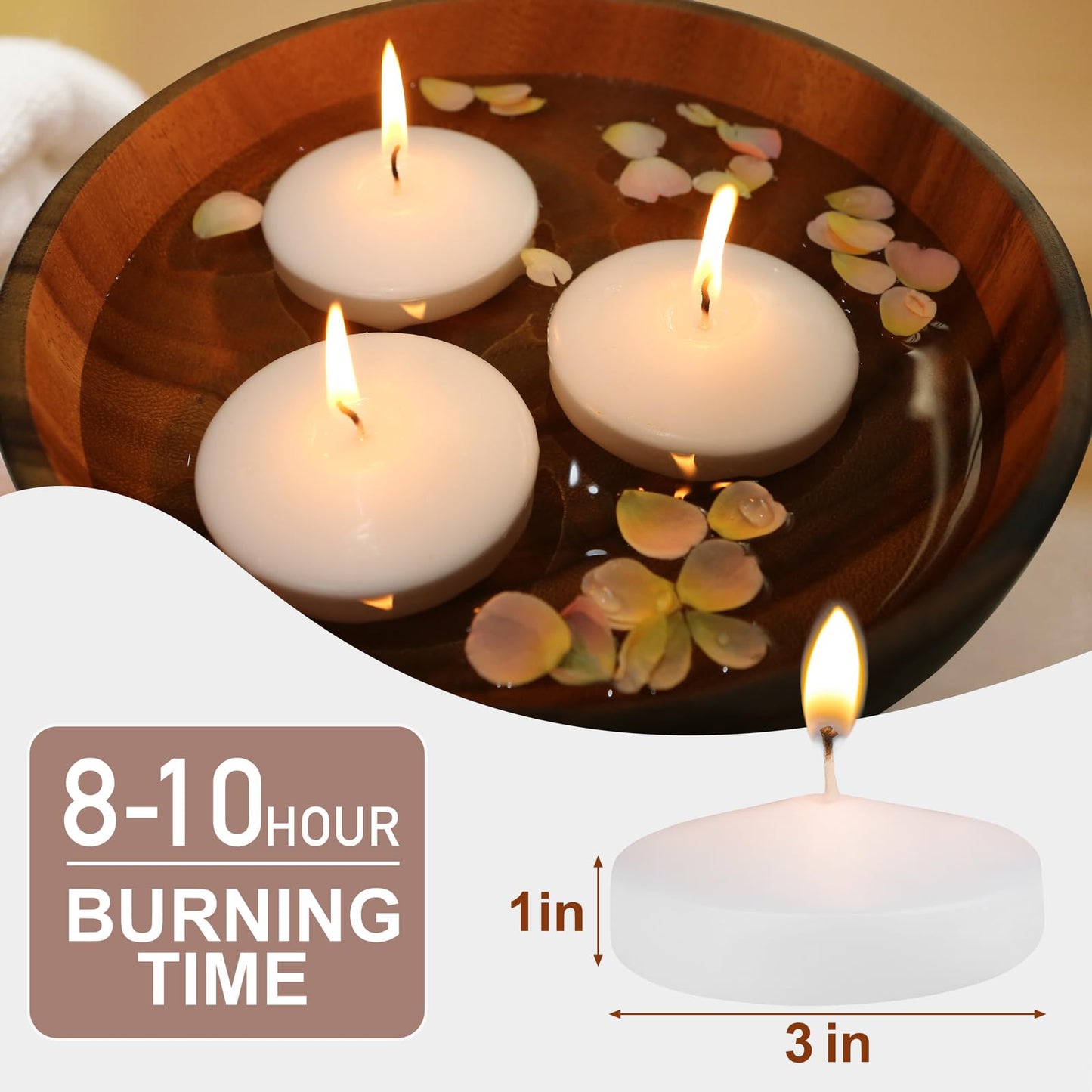Beeswax Tealight Candles+ White Floating Candles