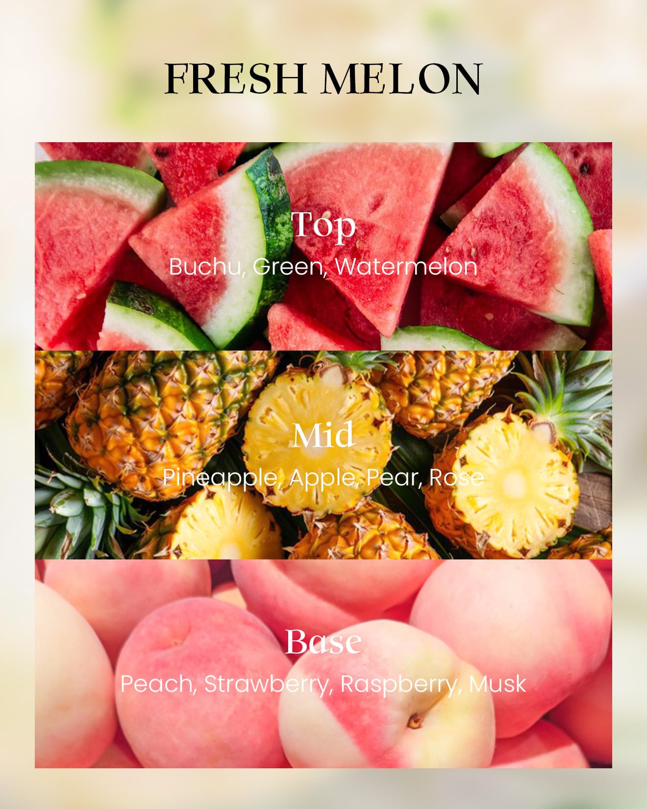 M&SENSE Fresh Melon Scented Vegan Soy Candles, 8.1oz Non Toxic Summer Aromatherapy Candle for Home Decor, 42-Hour Burn Time, Fresh Smelling Good Scented Candle for Bathroom Decor