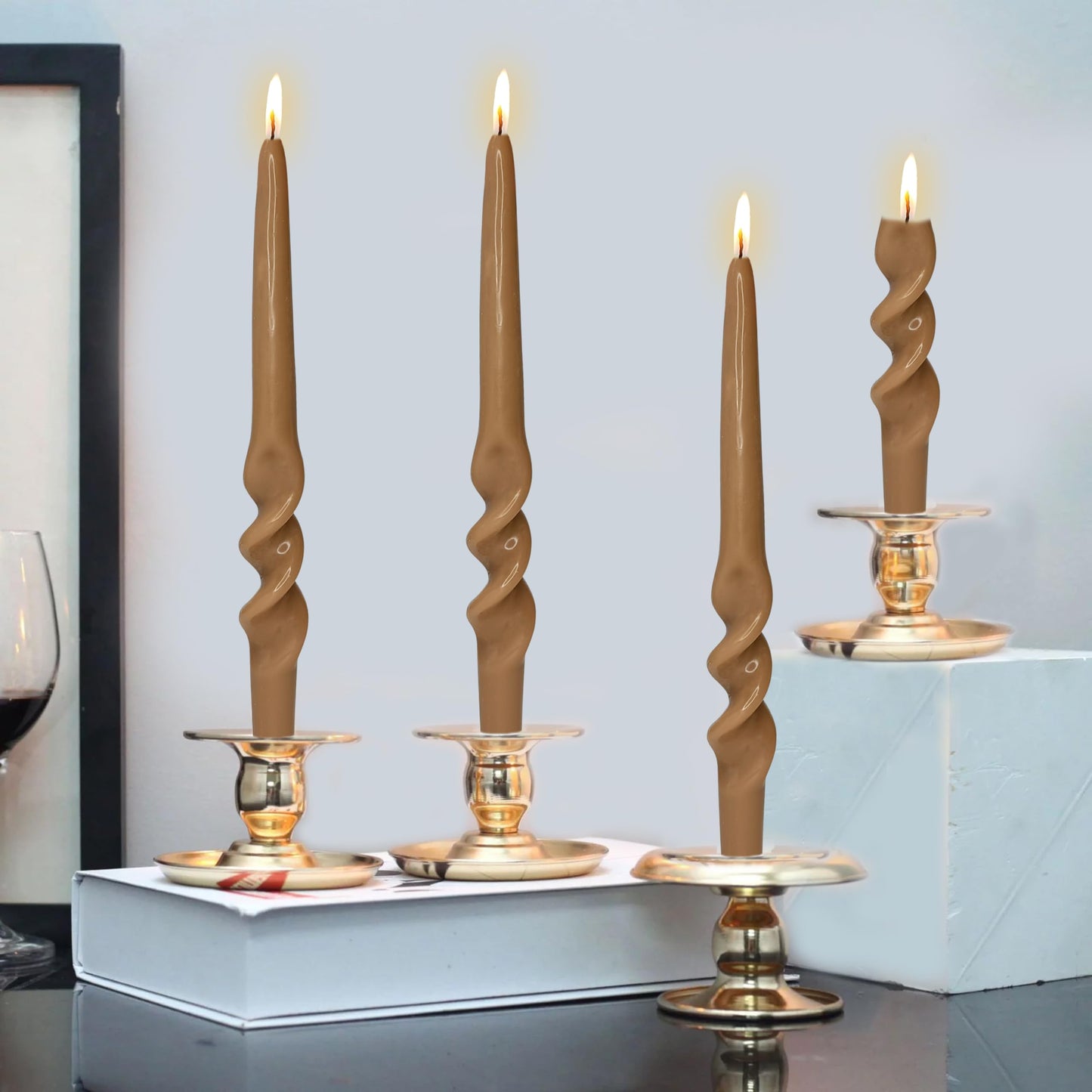 Spiral Taper Candle Twist Candles Dinner Candles Unscented Candle Stick Elegant Design for Home Décor Weddings Party Festive Seasons Holiday