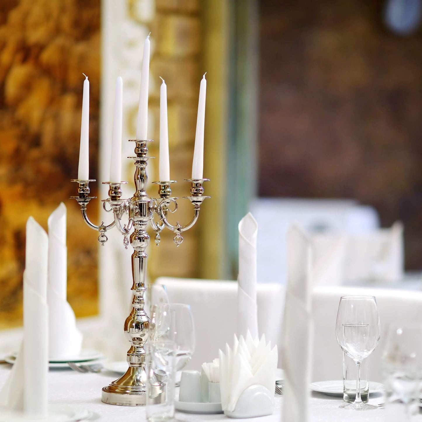 SPAAS Unscented White Candle Sticks - 14 Pack Dripless Tapered 9" Tall Candles - 8 Hour Burning Premium Candlesticks for Home Decoration, Wedding, Holiday and Parties