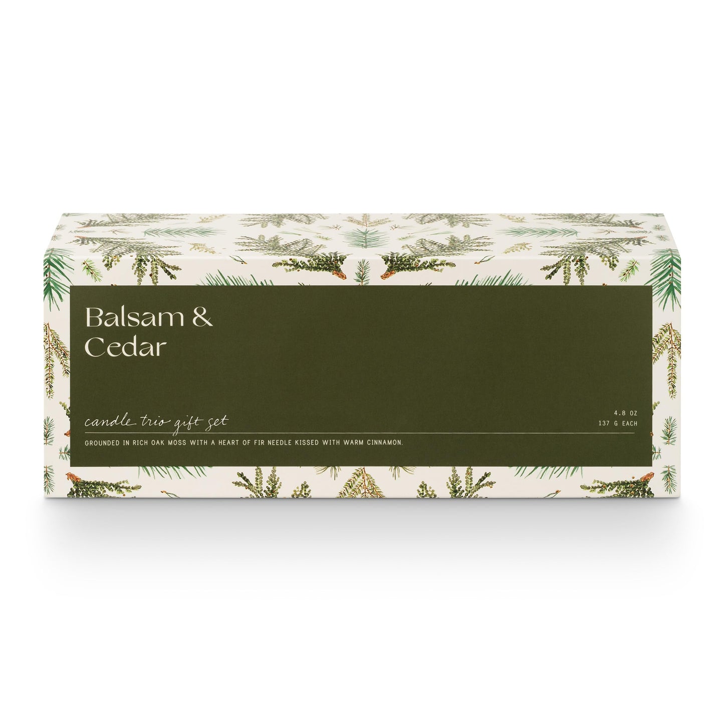 Illume Candle Trio Gift Set, Balsam & Cedar