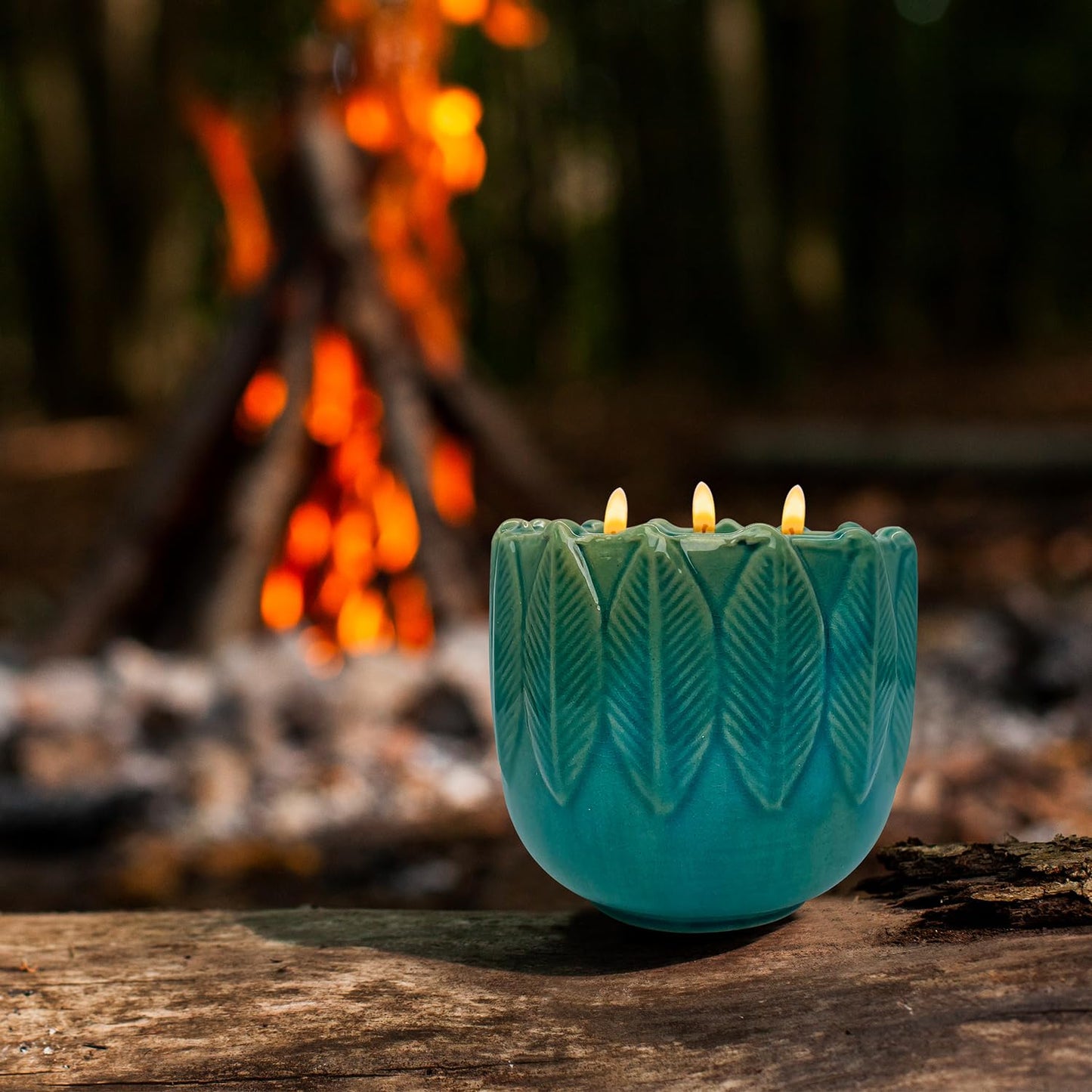 Exquisite 3-Wick Scented Candles, 20oz Natural Soy Wax in Ceramic Jar - Creamy Vanilla Aromatherapy & Citronella Outdoor Bug Repellent, 80H Long-Lasting Smokeless Candles for Home Decor Gift