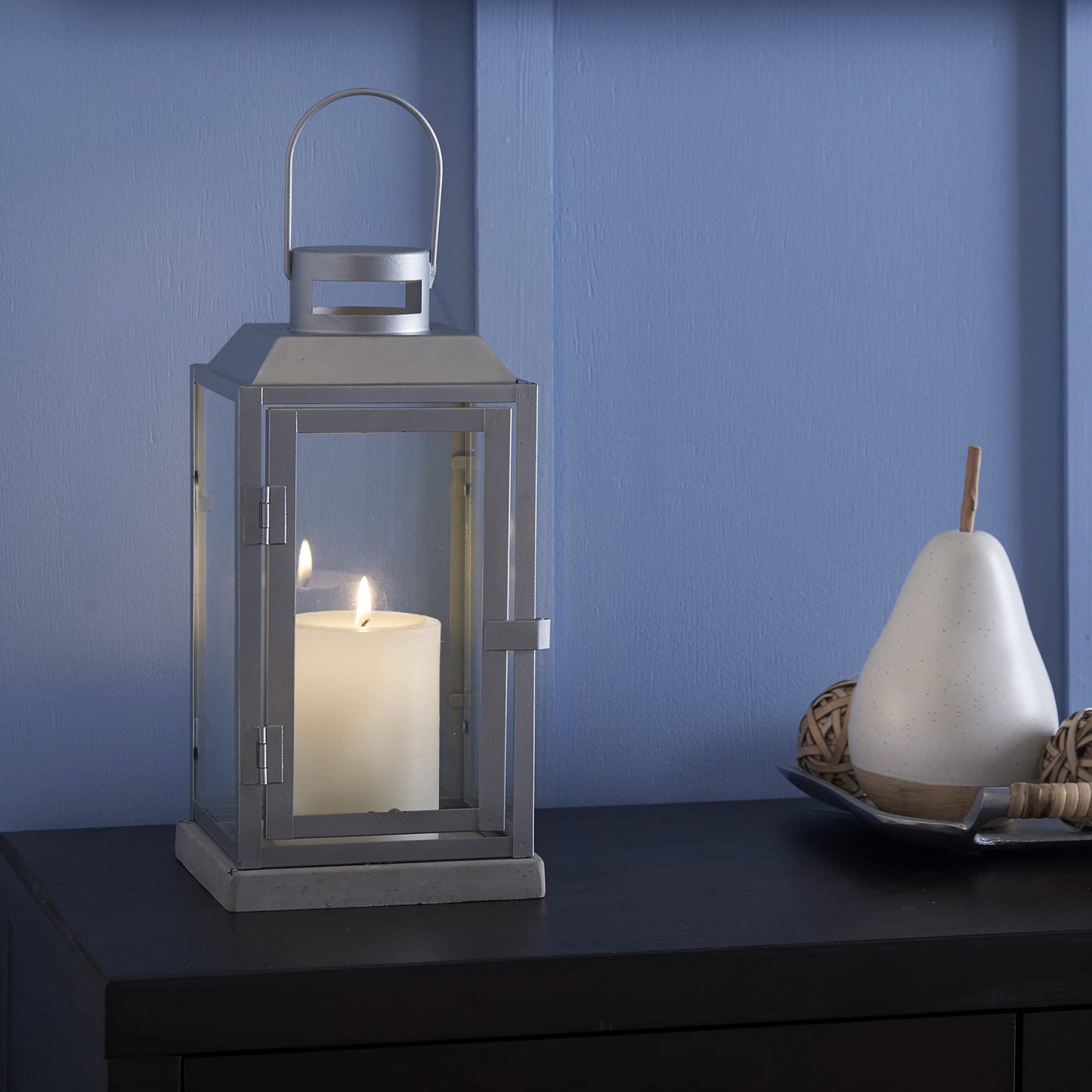 Smart Living 84135 Sadie Lantern, Silver