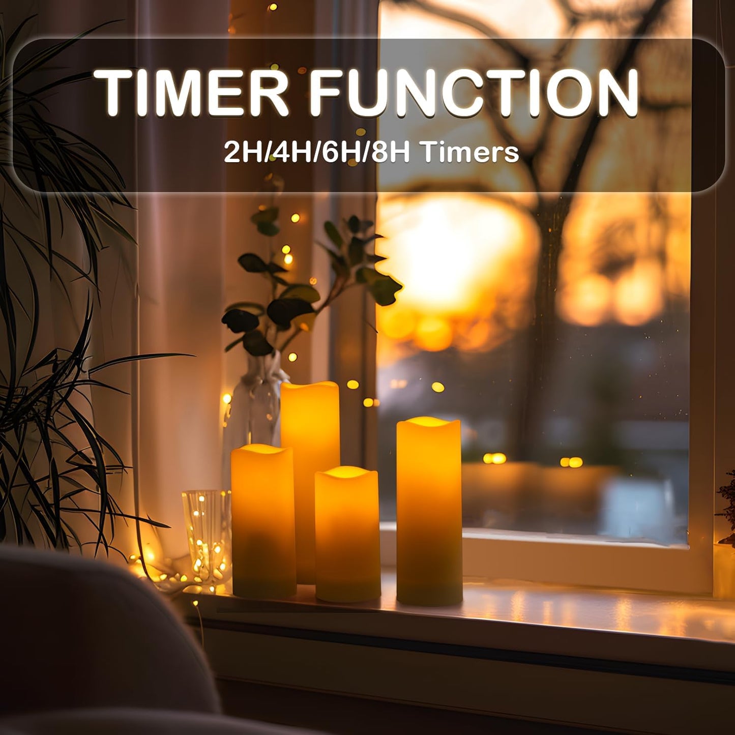 Metaku Flameless Flickering Candles Battery Operated LED Candles Set of 12 Ivory with Remote & Timer for Halloween, Christmas, Bedroom, Home, Wedding, Birthday Decoration D2.2'' x H4''5''6''7"