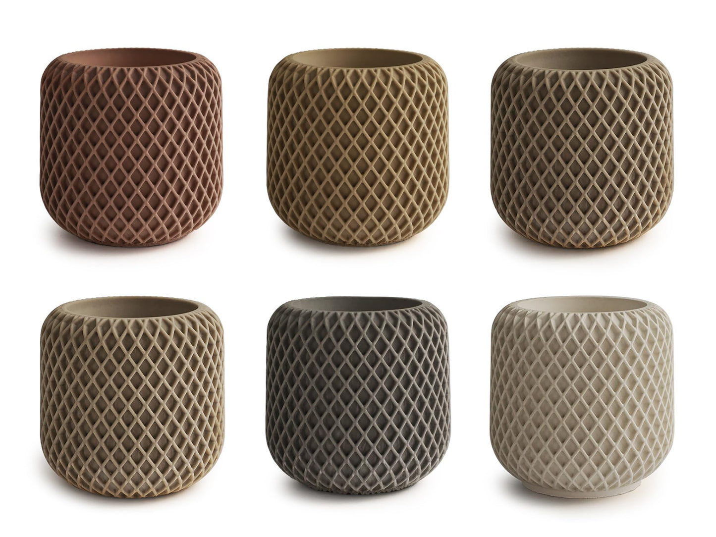 Flower Pot Succulent Candle Mold Resin Casting Silicone Molds for Home Decor & Candle Making Wave Spiral Mold