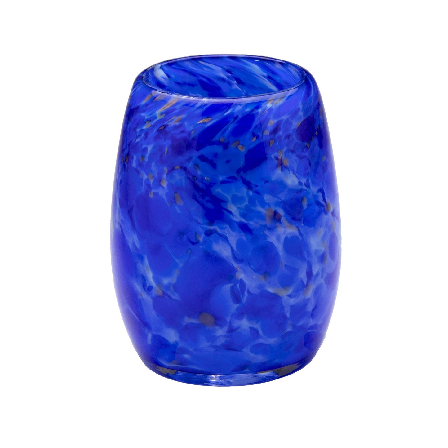 Totally Blown Glassworks Votive Candle Holder, Tea-Light, Handmade Blown Glass, Accent Vase, Centerpiece, Home Decor, Artist Dehanna Jones, Seattle, WA. (Belltown Blues)