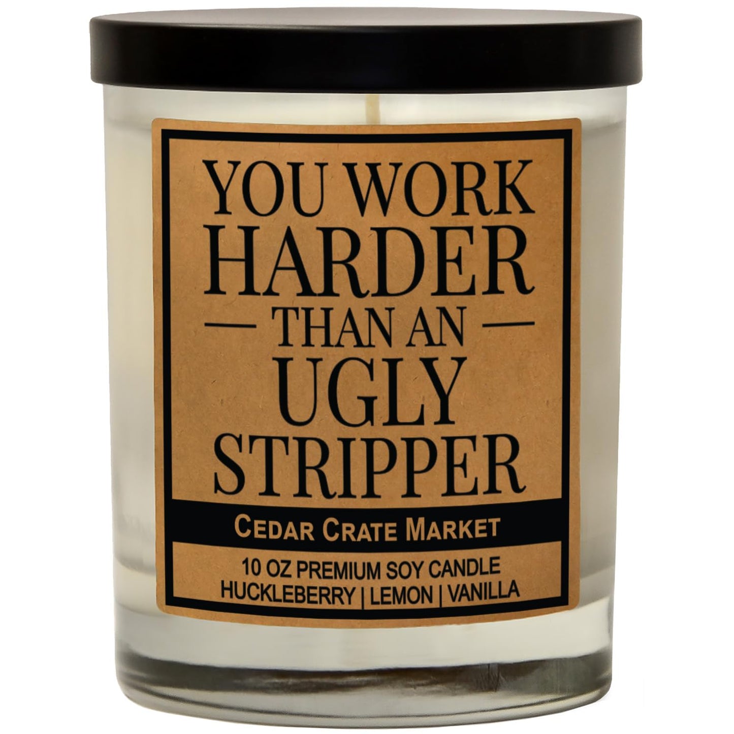 Cedar Crate Market - Funny Candles for Women, Men, Adult Humor - Coworker Gifts for Women Birthday - Retirement, Friendship Presents for Her, Leaving, Going Away, Work Bestie, Boss, Scented Candle