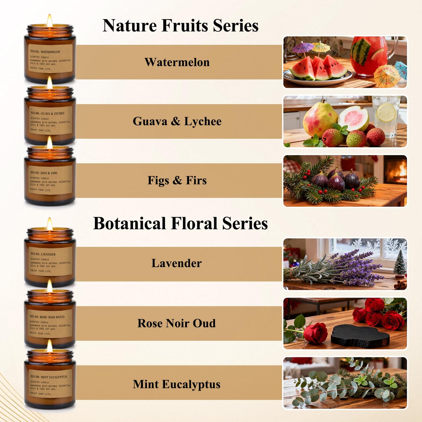 Scented Candles Gift Set,12 Pack Aromatherapy Candles for Home Scented, Aromatherapy Jar Candle Gifts for Women, Natural Soy Wax Amber Candle Set, Scented Candles Set for Birthday Present