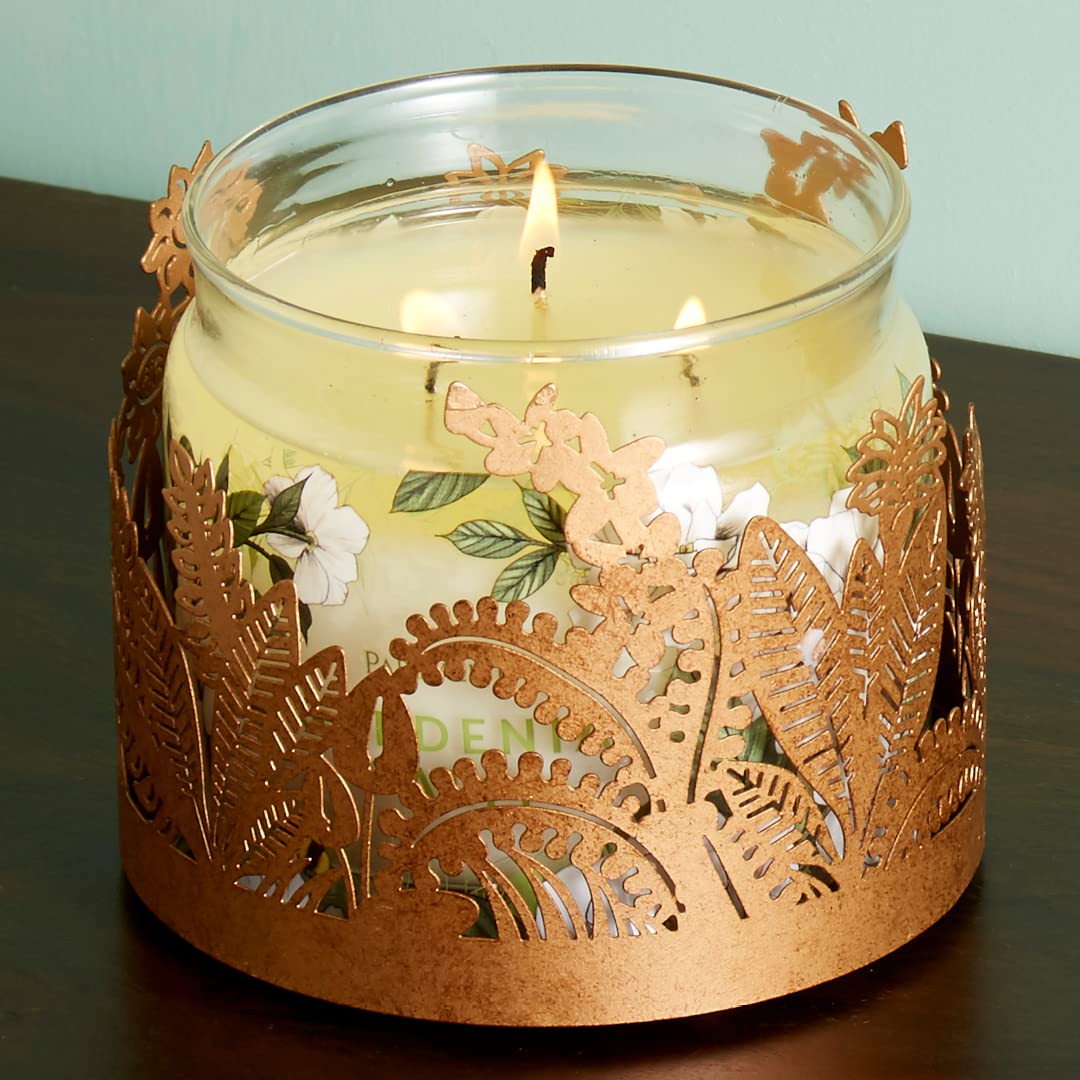 PartyLite Candle Jar Holder - Golden Frond Candle Holder Accessory Home Decor…
