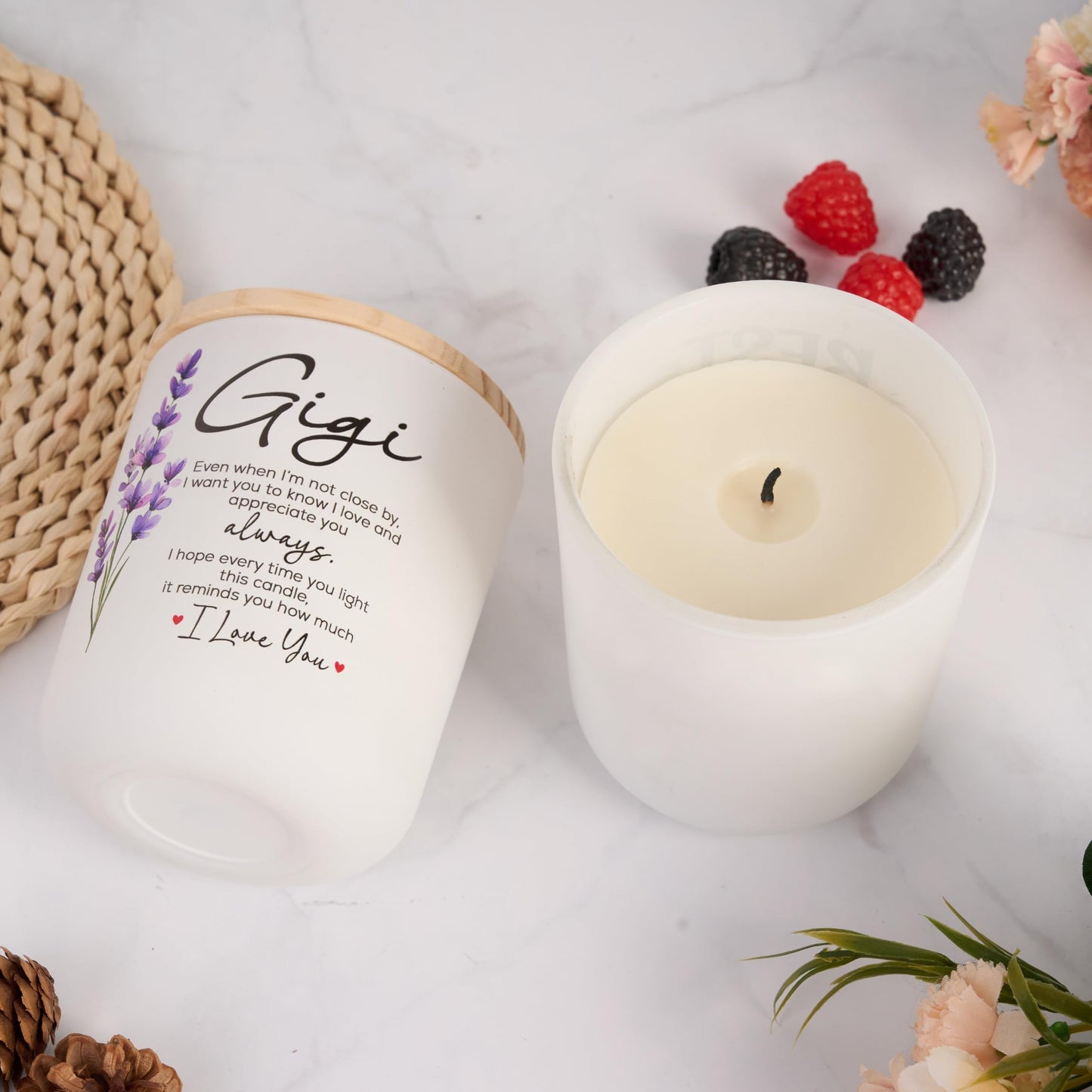 Gigi Mothers Day Gift, Gigi Candle Lavender Scented, Mothers Day, Birthday Gifts for Grandma from Granddaughter, Grandson