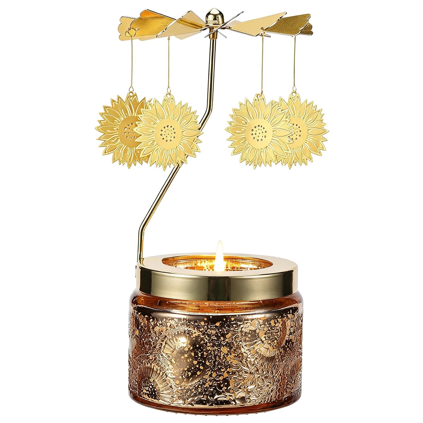 Candle Gifts for Women, Birthday Gifts for Mom Daughter Sister Wife, Unique Sunflower Gift for Friends Women, Rotatable Scented Candles Gift for Christmas Anniversary Mothers Day (Sunflower)