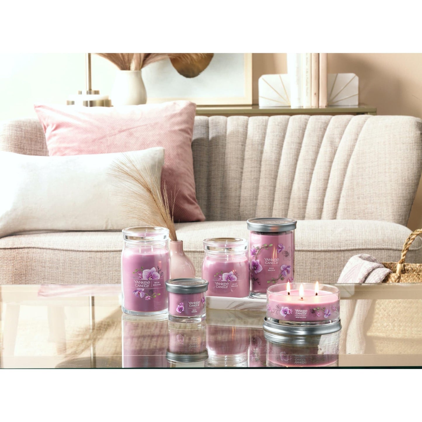 Yankee Candle Wild Orchid Scented Signature 20oz Large Jar 2-Wick Candle Over 60 Hours of Burn Time