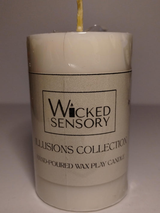Premium UV Wax Play Candle - Unscented Body Safe Wax Blend for Sensory Play, Comfortable Heat Sensation - Perfect for Couples & Beginners (UV White)