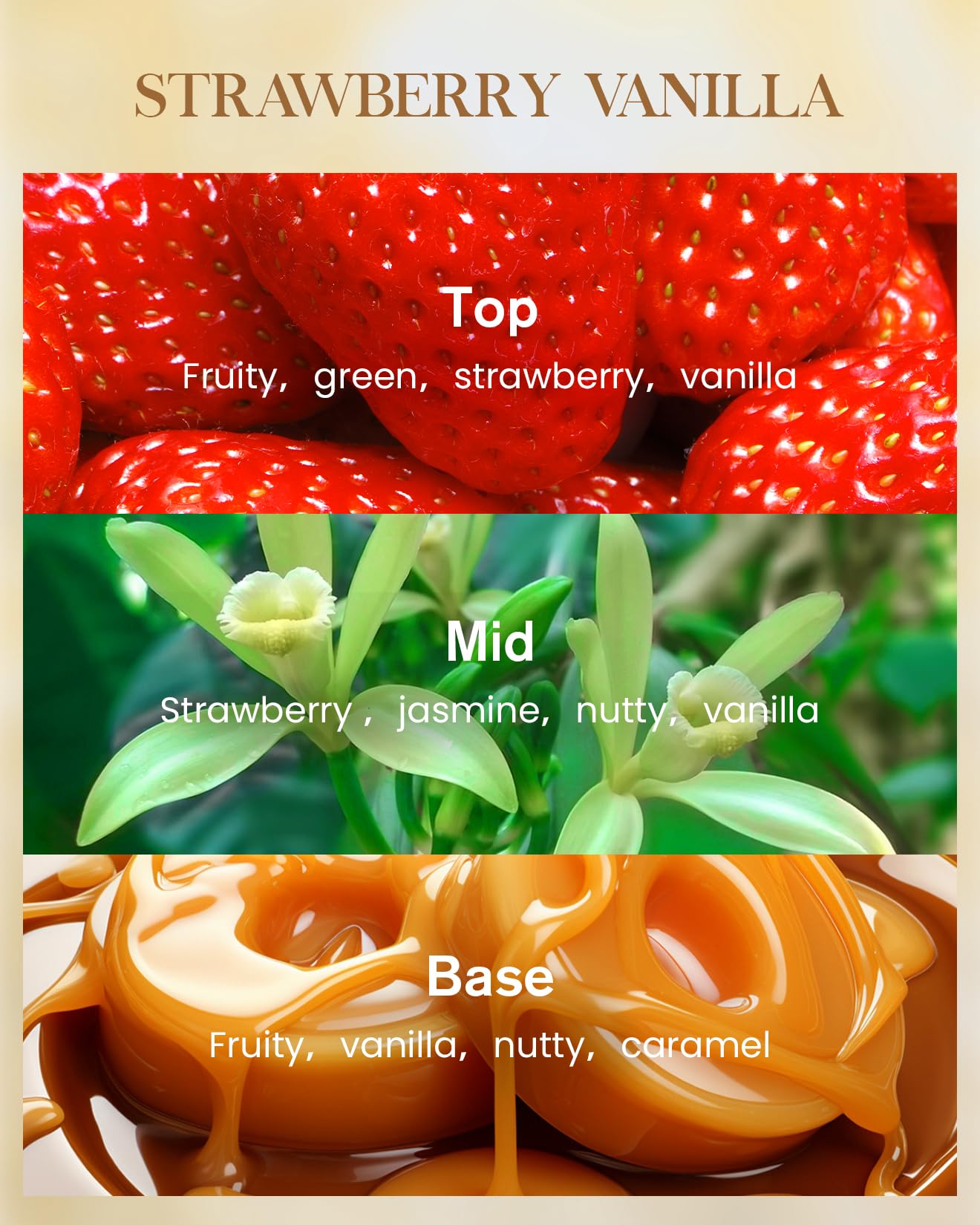 M&SENSE Strawberry Vanilla Soy Large Candles, 3-Wick 35oz 150H Long Lasting, Sweet Fruity Romantic Scent, Gift for Women
