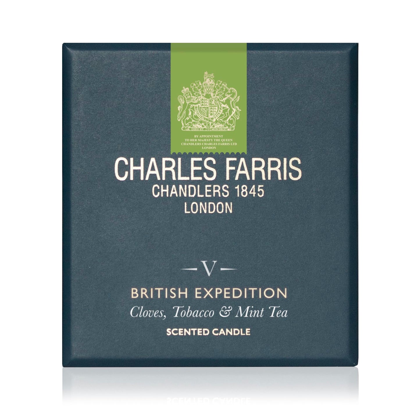 Charles Farris Luxury Scented Candle – 1 Wick, Hand-Poured, Long Lasting, Clean Burning, 210g / 7.5oz, Burns for up to 50 Hours, Made in England – Cloves, Tobacco & Mint Tea – British Expedition