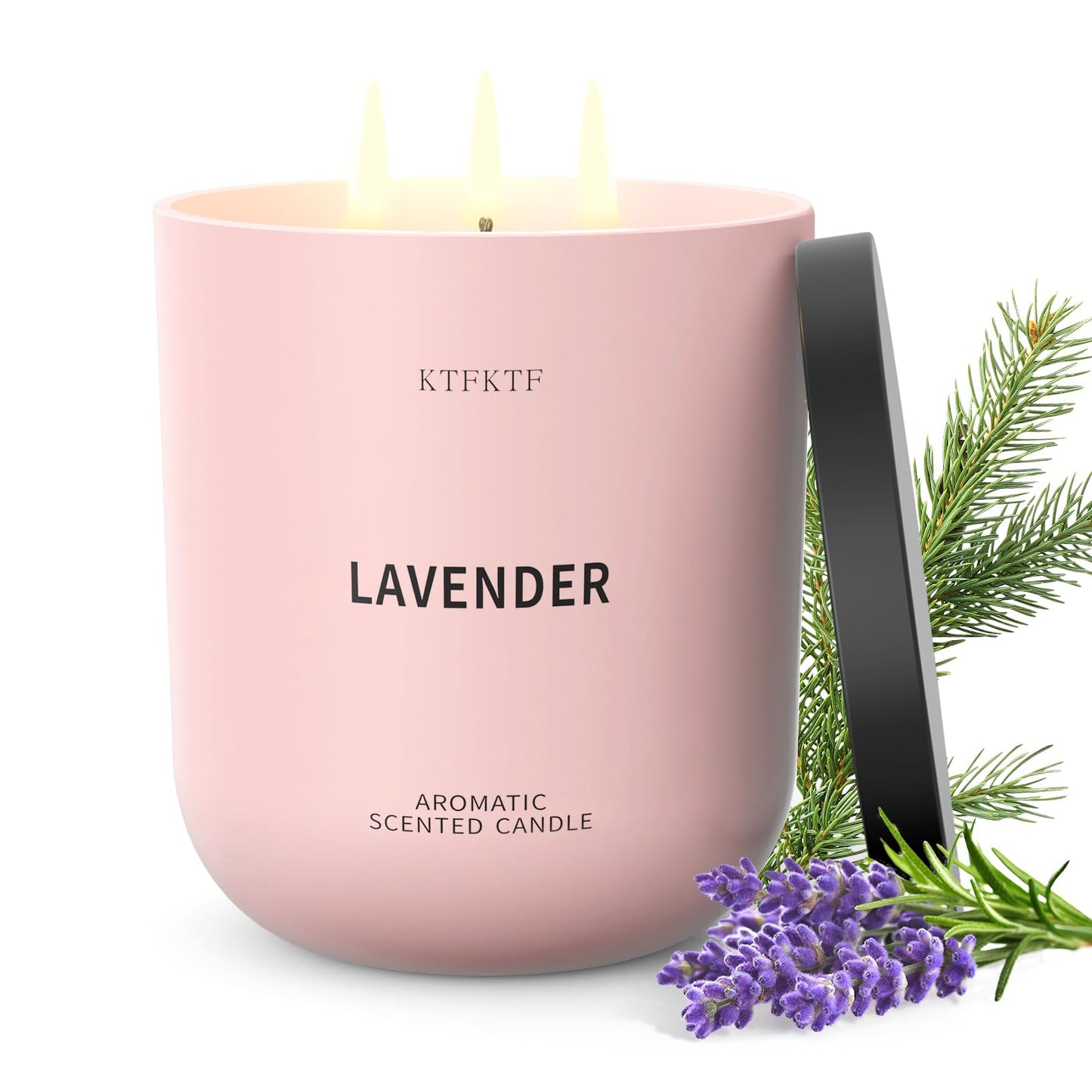 KTFKTF Lavender Scented Candles for Women - Aromatherapy Candle for Relaxation & Sleep Calm, 14.1oz Soy Candles for Home Scented, Birthday Mothers Day Candle Gifts for Women Mom