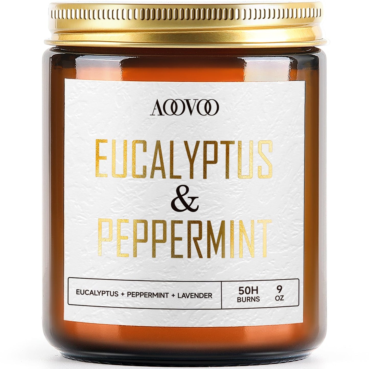 AOOVOO Eucalyptus Mint Candles - 9 oz Scented Candles, Aromatherapy Candle, Soy Candle for Home Scented