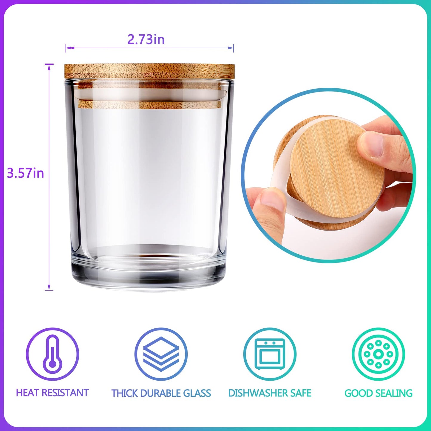 20 PCS Candle Jars,Candle Jars with Lids,Candle Making Kit,Bulk CandleJars For Candles