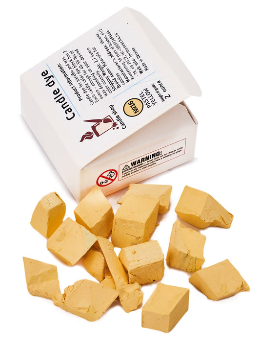 Pastel Yellow Candle Dye 2oz for Soy Candle Making – Candle Shop Premium Color Dye Blocks for Soy Wax, Beeswax, Paraffin - Candle Wax Dyes