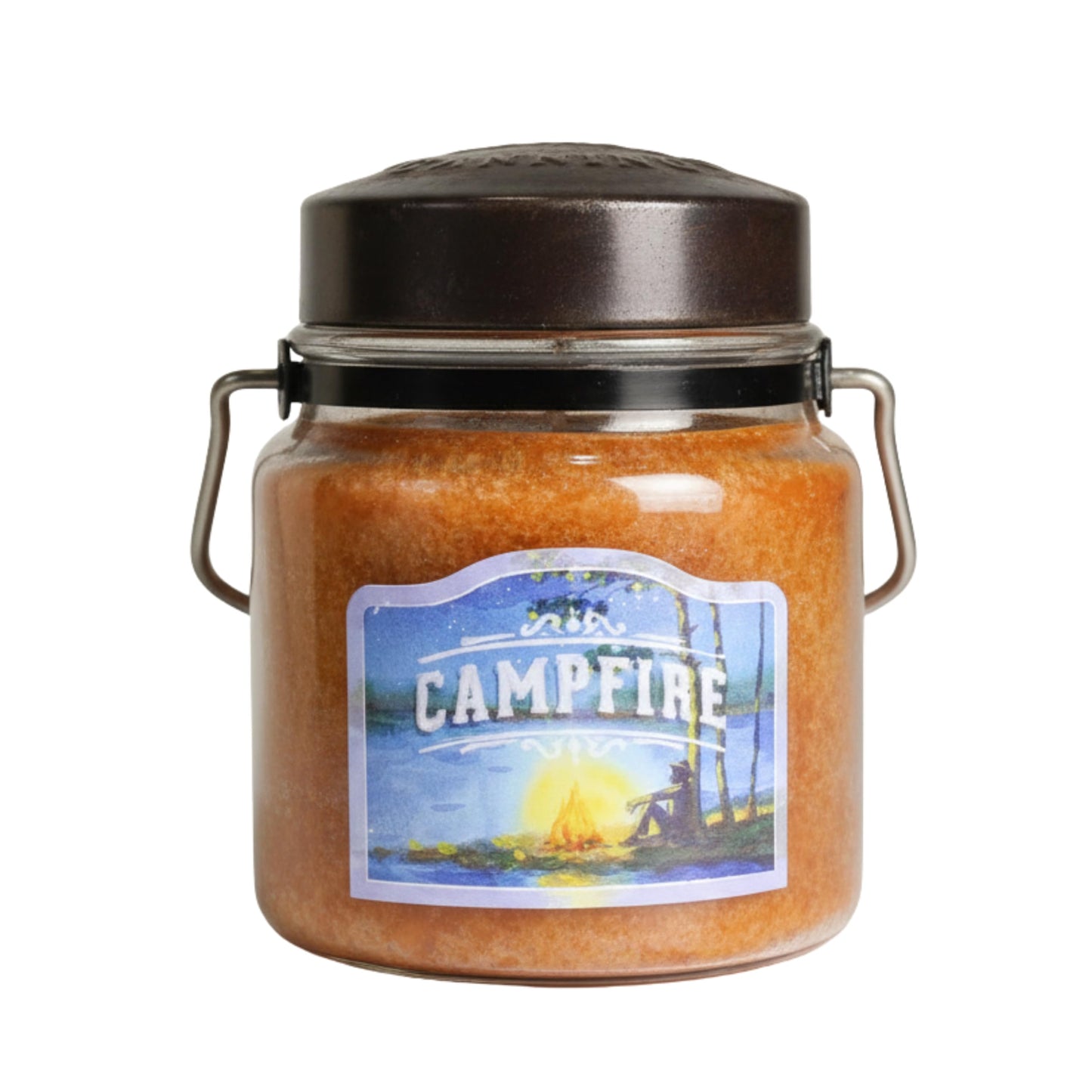 McCall’s Candles | Campfire | 16 oz Scented Candle | USA-Poured | Vintage Rustic Jar with Carrying Handle | Smoky Outdoors-Inspired Fragrance