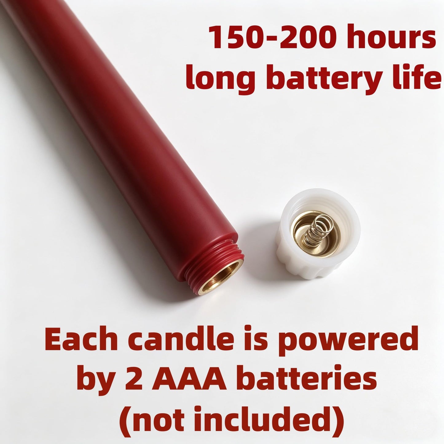 Ni-JASW Burgundy Flameless Taper Candles with Remote, Flickering Battery Operated LED Candlesticks Home Decor Set of 4