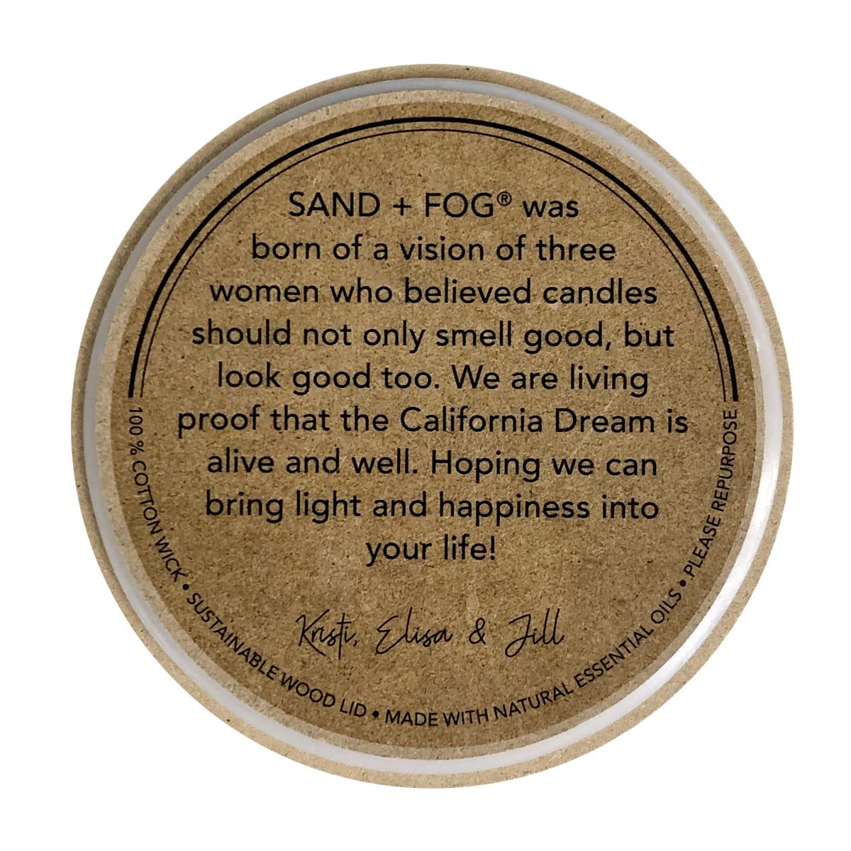 Sand + Fog Scented Candle - White Vanilla - Additional Scents and Sizes – 100% Cotton Lead-Free Wick - Luxury Air Freshening Jar Candles - Perfect Home Décor for Your Cocktail Table – 34 oz