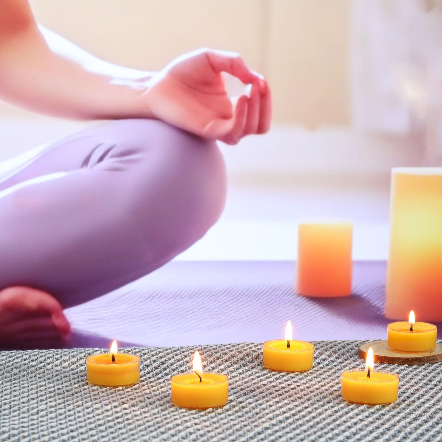 Beeswax Tealight Candles+ White Floating Candles