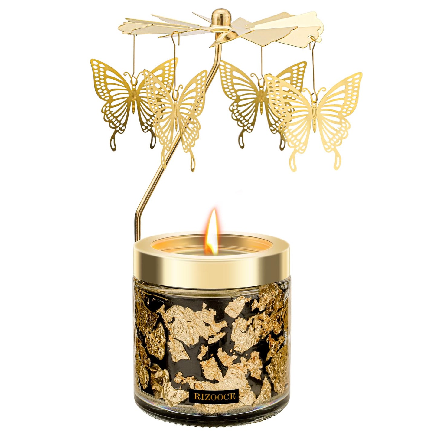 RIZOOCE Butterfly Candle Gifts for Women, Unique Valentines Day Friend Sister Mom Anniversary Christmas Birthday Gift- Rotatable Scented Candles