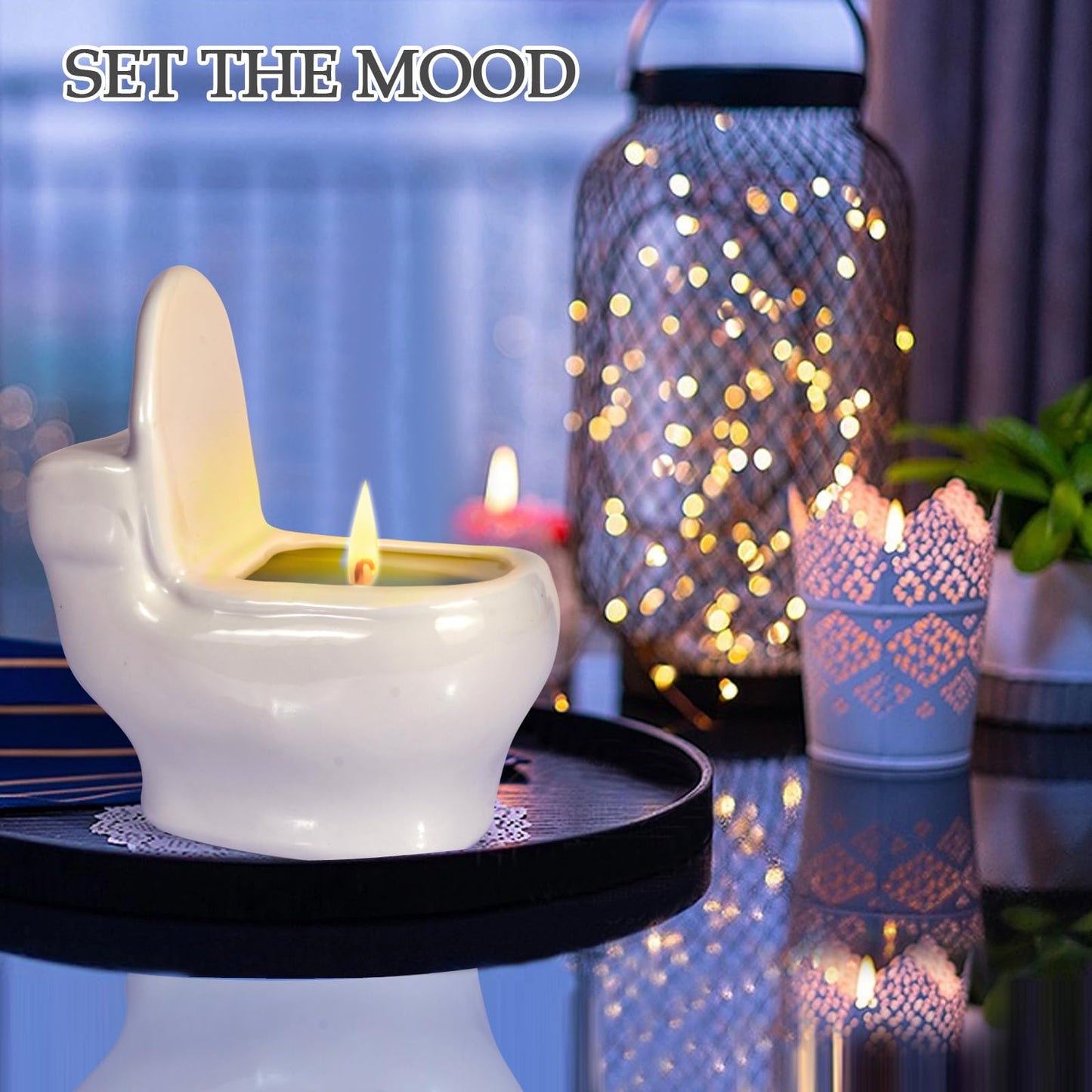Toilet Shaped Scented Candles,Funny Gag Gift for Women & Men,Sandalwood Fragrance Aromatherapy Candle is 6 Ounces, Burns for Over 42 Hours,Unique Candles for White Elephant Party,Birthday Prank