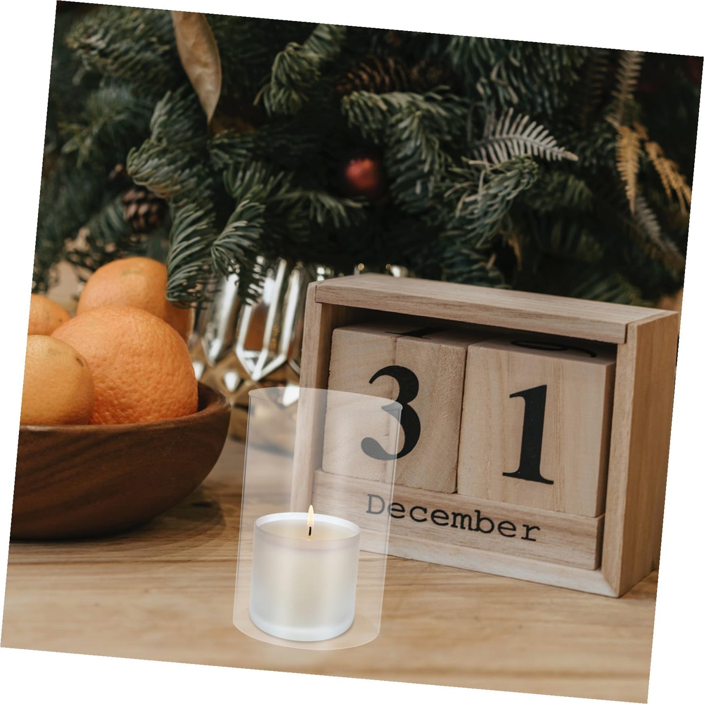 SAFIGLE Glass Candle Holder Windproof Shade 2Pcs Glass Cylinder Cover 10X15Cm Household Pillar Candle Cover for Indoor Outdoor Use