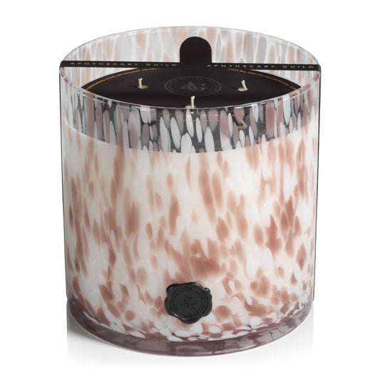 Zodax Apothecary Guild Opal Glass Jar Scented Candle for Home Decor - 3-Wick Large Candle Ideal for The Home - Makes a Great Gift for Women and Men - Rio de Janeiro - 128 Oz.